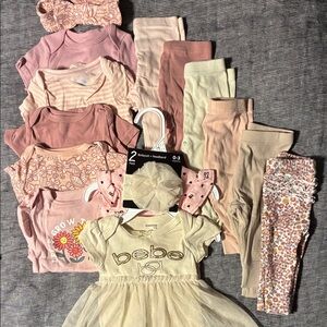 Baby Clothing Set with Tulle Bebe Dress